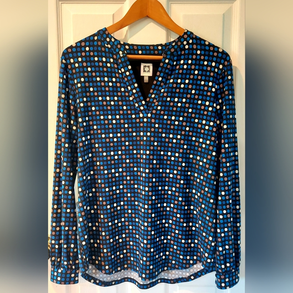 Anne Klein Women's Blouse Long Sleeve Pullover